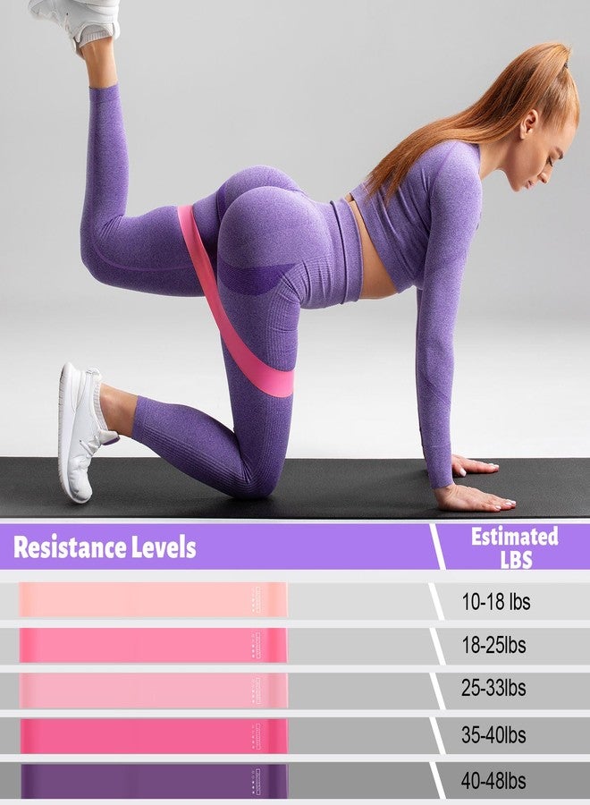 RoundFunny Pilates Ring Circle Set 18 Pcs Exercise Equipment Accessories for Women Workouts Pilates Ball Stretching Strap Magic Circle Yoga Ring Gym Back Bag Resistance Band Anti Slip Socks (Purple) - Image 5